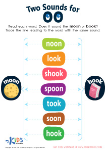 Reading: Long O Digraphs Worksheet for kids